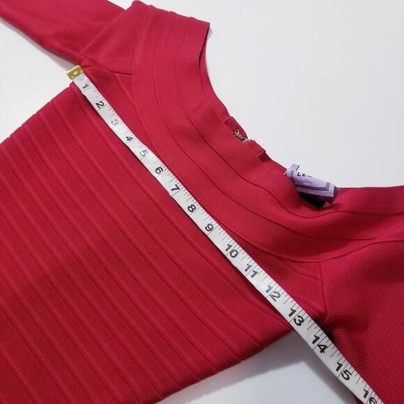 Herve Leger Candice Red Lipstick Dress Bodycon - Picture 6 of 14